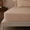 Stella 100% Cotton Ranforce Single Elastic Bed Sheet 100x200 cm Beige