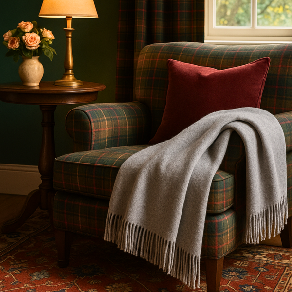 Woolmark Single Single Pure Wool Blanket Gray