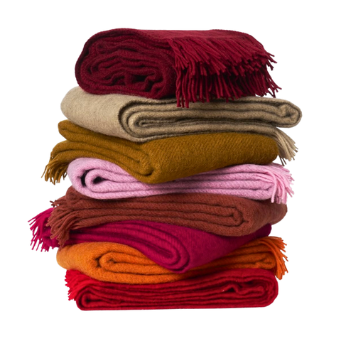 Woolmark Single Single Pure Wool Blanket Red