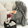 Woolmark Single Person Pure Wool Blanket Checked Mustard