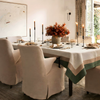 Genoa Woven Linen Stain Resistant Table Cloth White