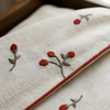 Roseberry Nakışlı Organik Pamuk Çift Kişilik Nevresim Takımı 200x220 cm