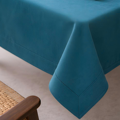 Genoa Woven Linen Stain Resistant Table Cloth White