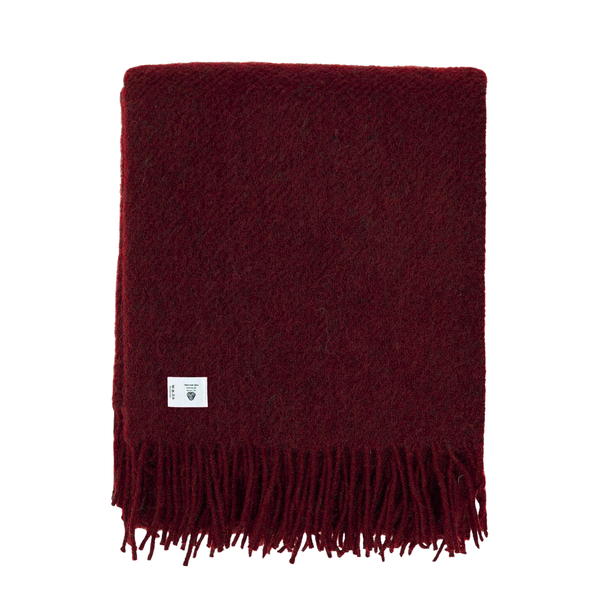 Woolmark Single Pure Wool Blanket Claret Red