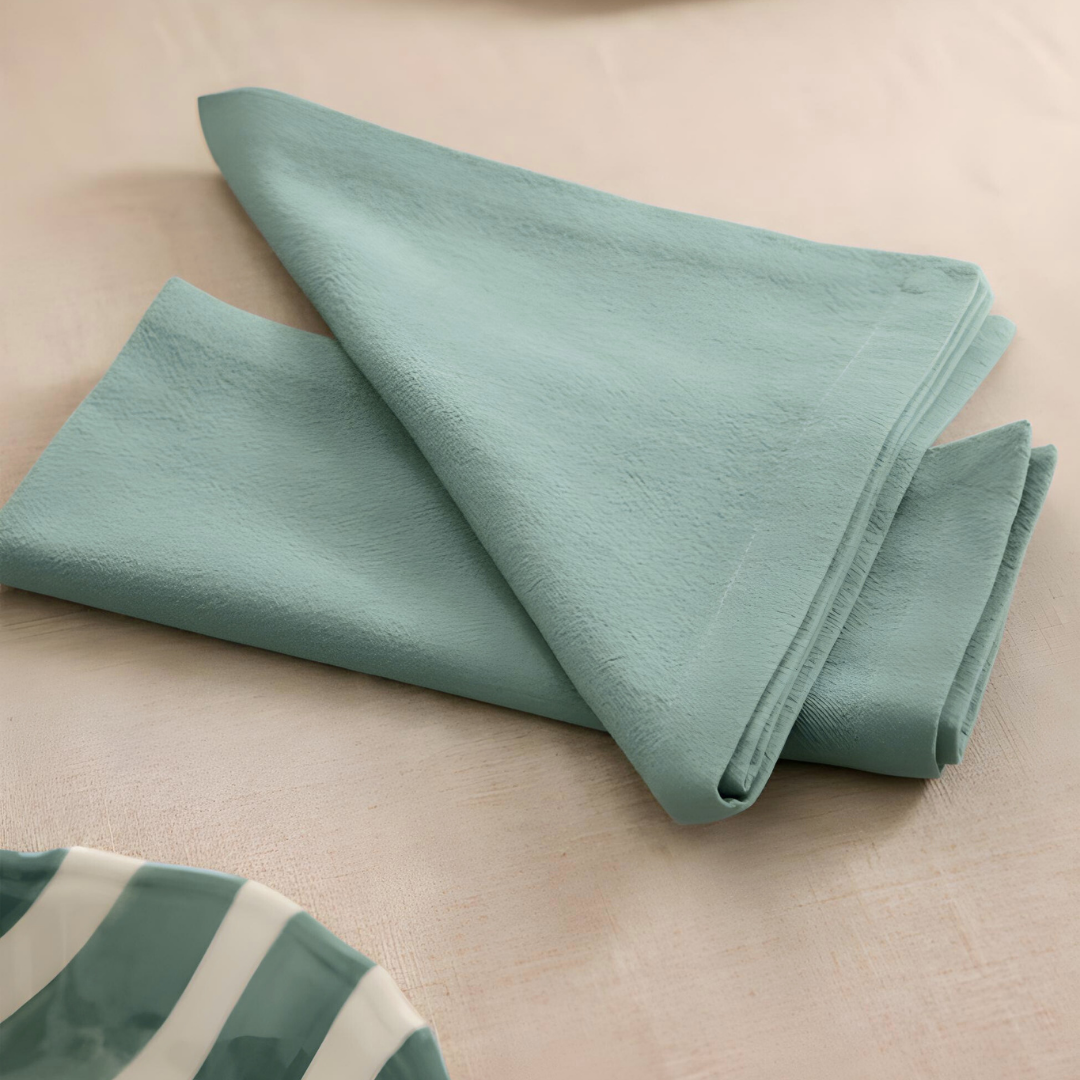 Genoa Woven Linen Stain Resistant Napkin White (Pack of 2)