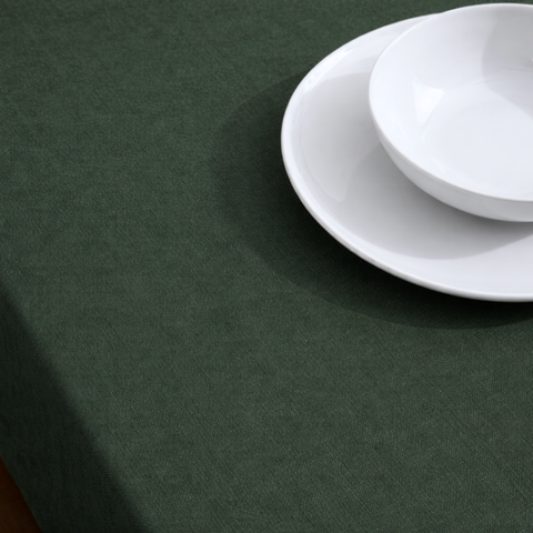 Genoa Woven Linen Stain Resistant Table Cloth White