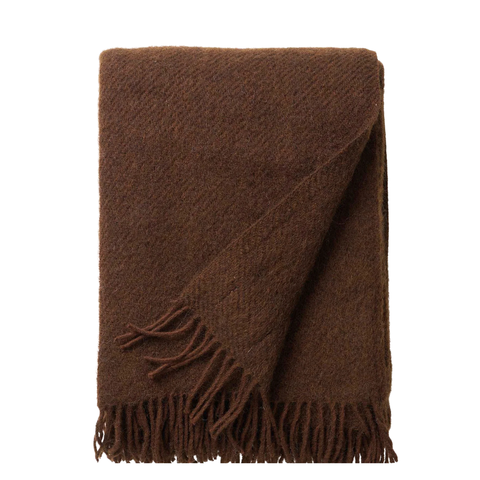 Woolmark Single Single Pure Wool Blanket Brown