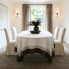 Genoa Woven Linen Stain Resistant Table Cloth White