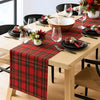 Tartan 6 Kişilik 13 Parça Leke Tutmaz Sofra Seti Kırmızı