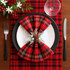 Tartan 6 Kişilik 13 Parça Leke Tutmaz Sofra Seti Kırmızı