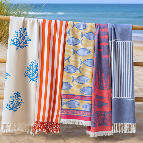 Coral Throw Muslin Cotton Loincloth Blue 90x200 cm cm