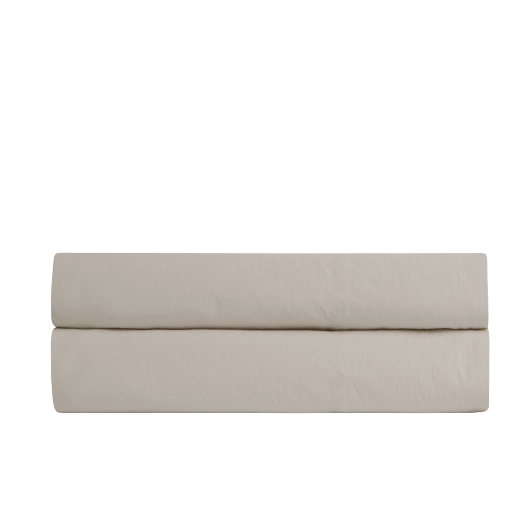 Stella 100% Cotton Ranforce Double Elastic Bed Sheet 160x200 cm Beige