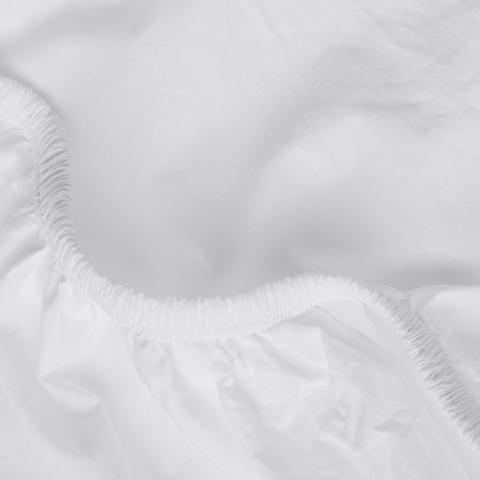 Stella 100% Cotton Ranforce Double Elastic Bed Sheet 160x200 cm White
