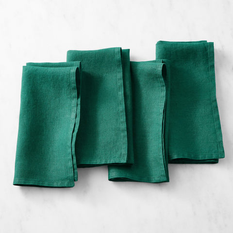 Genoa Woven Linen Stain Resistant Napkin Navy Blue (2 Pack)