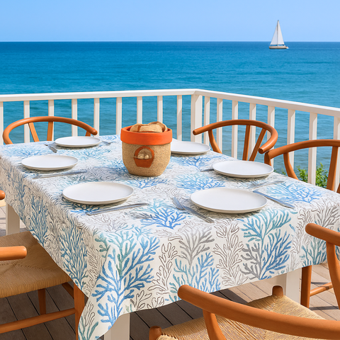 Lemon Woven Linen Stain Resistant Table Cloth