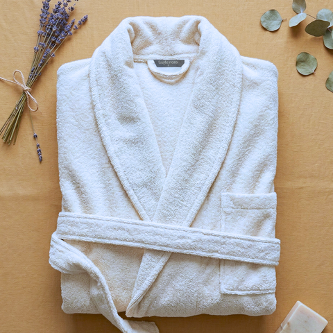 Hera %100 Pamuk Unisex Bornoz Beyaz