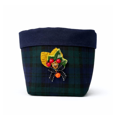 Tartan Çok Amaçlı Organizer Sepet Lacivert