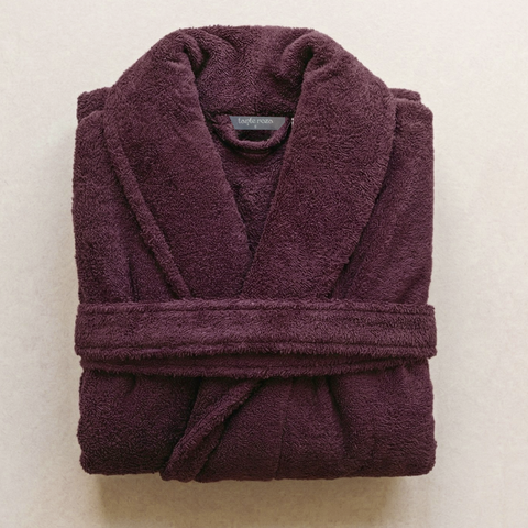 Hera %100 Pamuk Unisex Bornoz Mürdüm