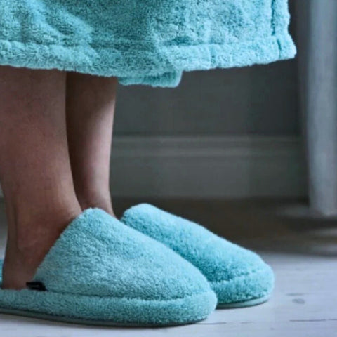Berlo Cotton Bath Slippers Powder