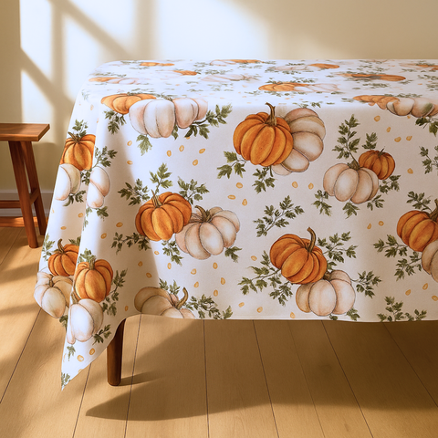 Lemon Woven Linen Stain Resistant Table Cloth