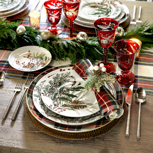 Plaid Tartan Napkin White (Set of 2)