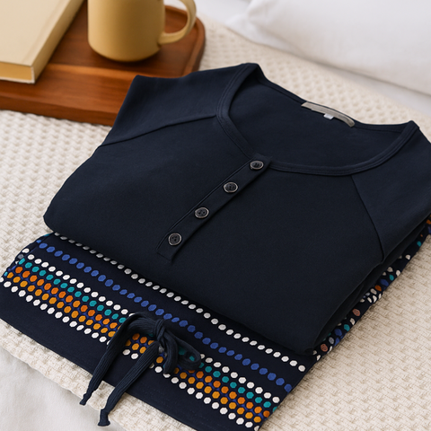 Carly Pajamas Set Navy