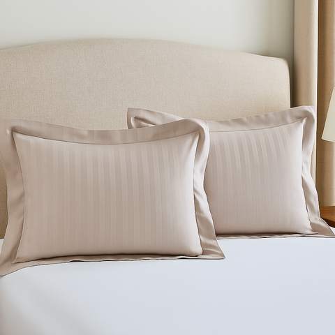 100% Cotton Satin Double Pillow Cover 50x70 cm Powder