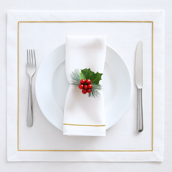 Genoa Woven Linen Stain Resistant Napkin Gray (Pack of 2)