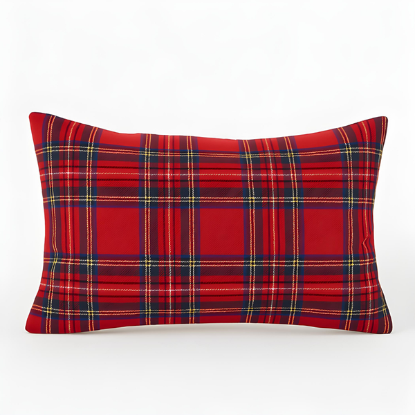 Tartan Plaid Cushion Cover 45x45 cm Red