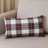 Tartan Plaid Cushion Cover 45x45 cm White