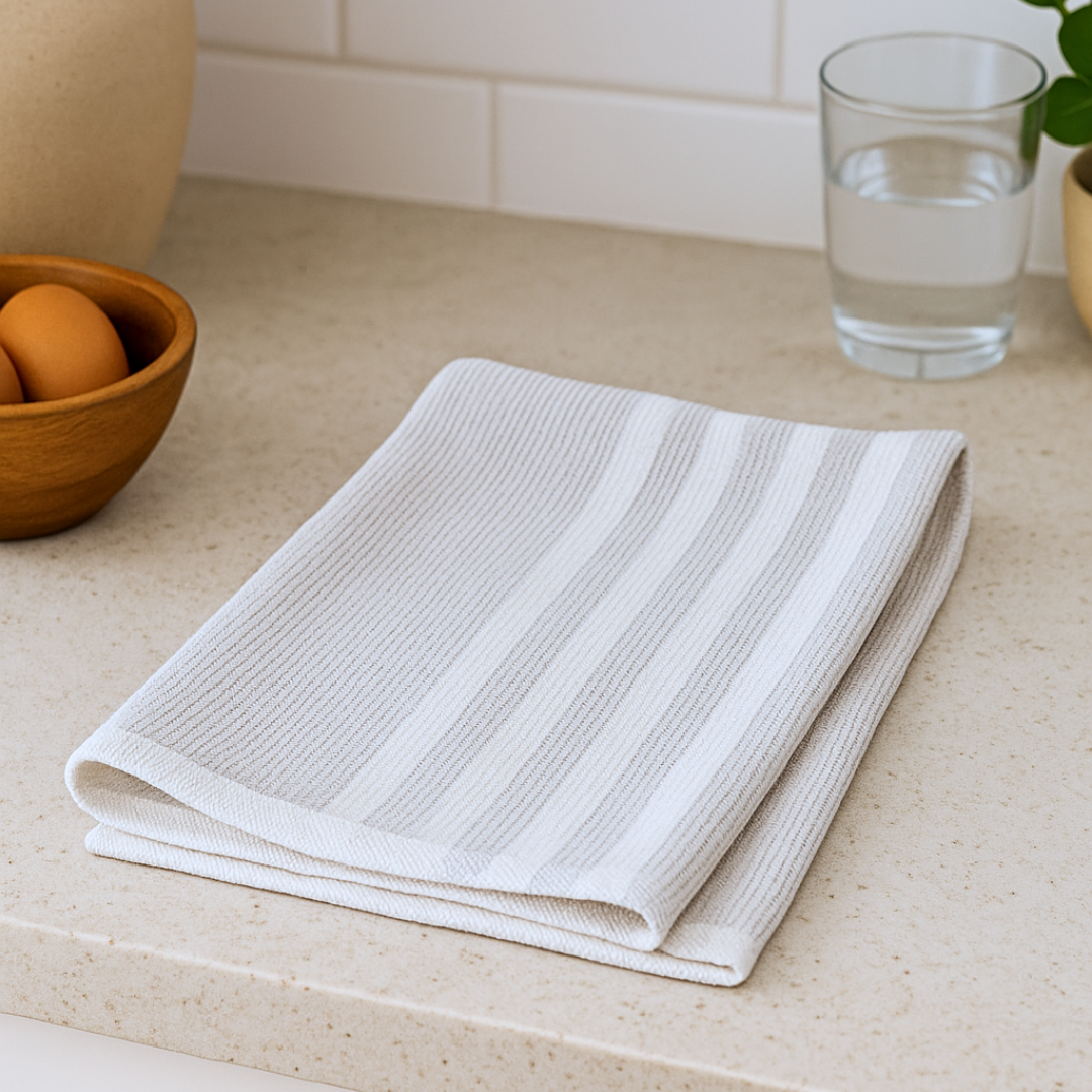 Grey Yüksek Su Emici Pamuk Mutfak Havlusu 50x80 cm
