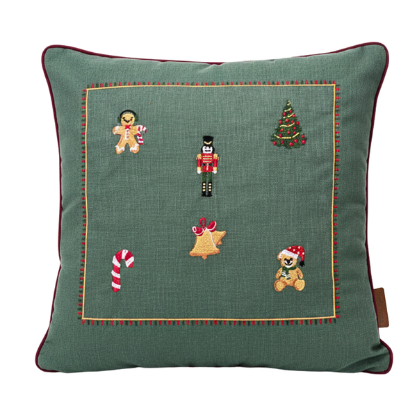 Tartan Plaid Cushion Cover 45x45 cm White