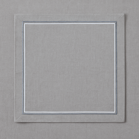 2 Sıra Piko Nakış Detaylı Keten Leke Tutmaz Peçete Taş (2'li Set)