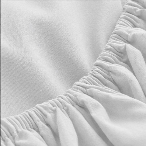 Lopez Single Elastic Cotton Combed Cotton Bed Sheet 100x200 cm White