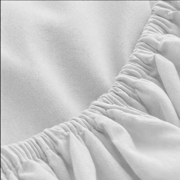 Lopez Single Elastic Cotton Combed Cotton Bed Sheet 100x200 cm White