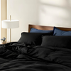 Clara Premium Pamuk Saten Çift Kişilik Nevresim Takımı 200x220 cm Siyah