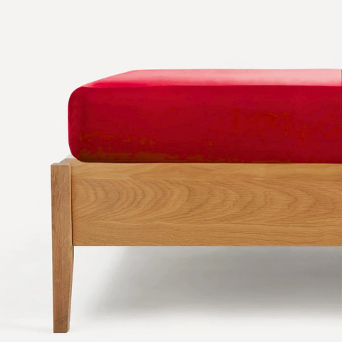 King Size Elastic Bamboo Aloe Vera Bed Sheet 180x200 cm Claret Red