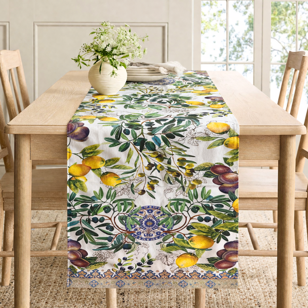 Sorrento Limon Bahçesi Dokuma Runner 45x155 cm