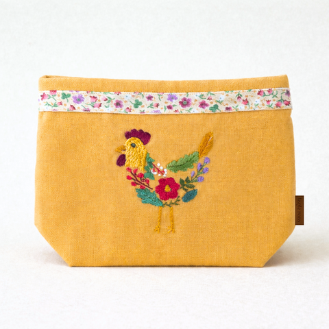 Bread Design Woven Basket Rooster Pattern