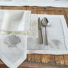 Shell Leke Tutmaz Keten Amerikan Servisi 30x50 cm Gümüş (2'li Set)