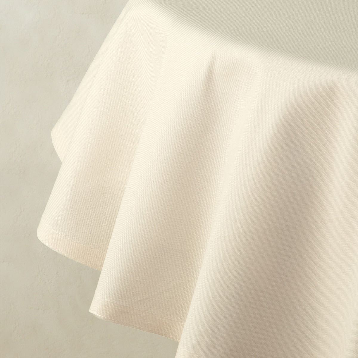Genoa Woven Linen Stain Resistant Round Table Cloth Ecru