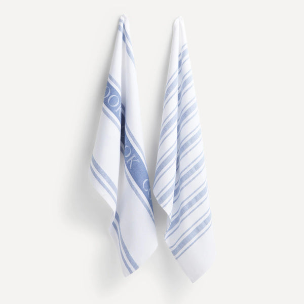 Cook Set of 2 Kitchen Drying Towels Blue