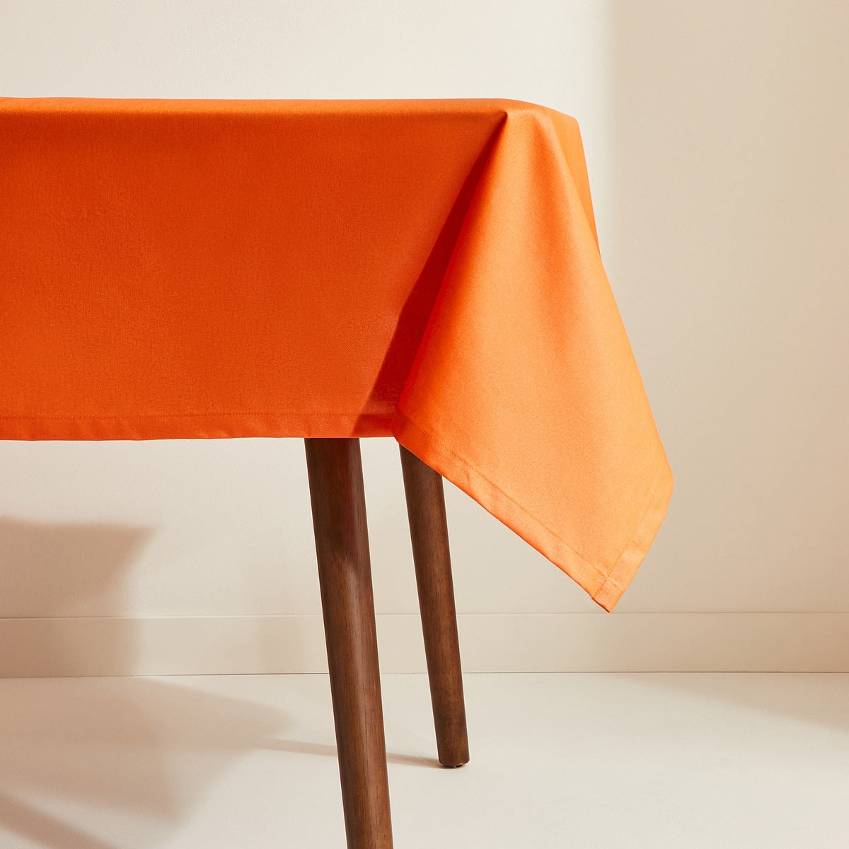 Genoa Woven Linen Stain Resistant Table Cloth Orange