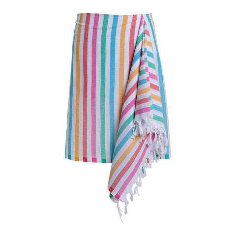 Rainbow Stripe Cotton Pareo