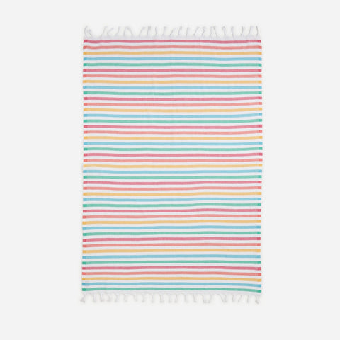 Rainbow Stripe Cotton Pareo