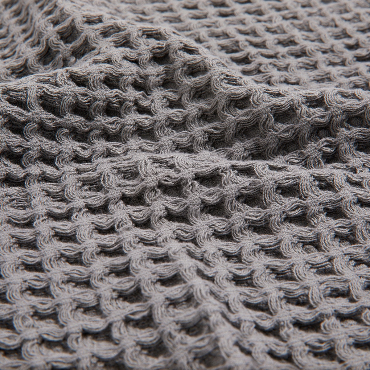 Waffle 100% Cotton 3-Piece Towel Set Anthracite