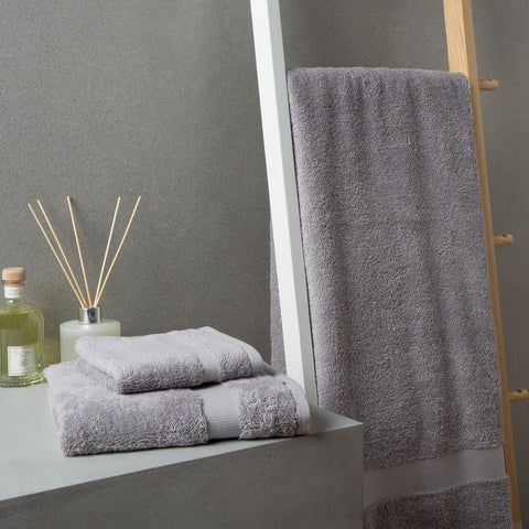 Mendy 100% Cotton Bath Towel 75x140 cm Gray