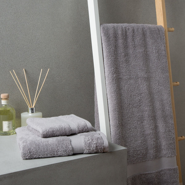 Mendy 100% Cotton Bath Towel 75x140 cm Gray