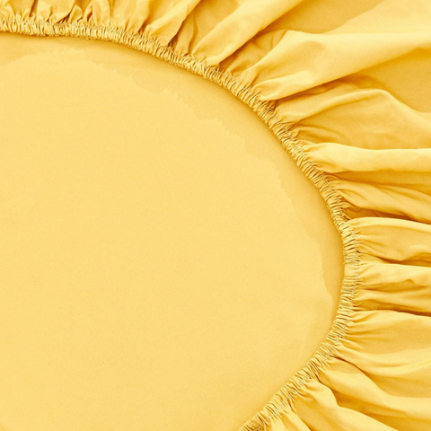 Double Elastic Bamboo Aloe Vera Bed Sheet 160x200 cm Yellow
