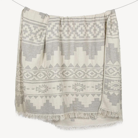 Aztec Single Wool Blanket 160x220 cm Ice Blue